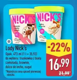 ALDI Lody Nick's truskawka z białą czekoladą oferta