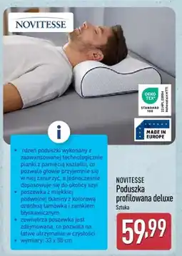 ALDI Poduszka profilowana deluxe Novitesse 33x55cm oferta