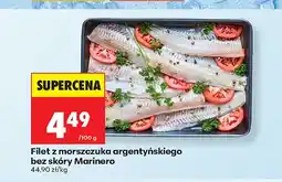 Biedronka Filet z morszczuka argentyńskiego bez skóry Marinero oferta