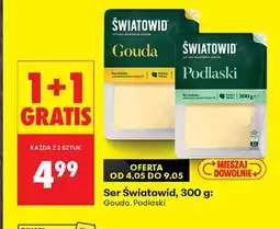 Biedronka Ser żółty Światowid Gouda w plastrach oferta