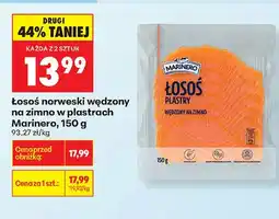 Biedronka Łosoś norweski wędzony na zimno w plastrach Marinero oferta