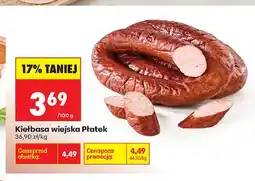 Biedronka Kiełbasa wiejska Płatek oferta