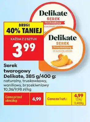 Biedronka Serek twarogowy Delikate brzoskwiniowy oferta
