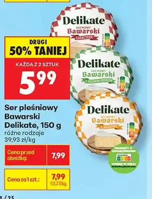 Biedronka Ser pleśniowy Bawarski z zielonym pieprzem Delikate oferta
