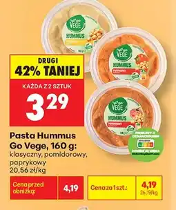 Biedronka Pasta Hummus pomidorowy Go Vege oferta