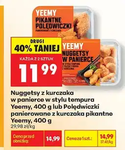 Biedronka Nuggetsy z kurczaka w panierce w stylu tempura Yeemy oferta