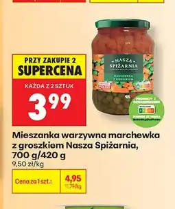 Biedronka Mieszanka warzywna marchewka z groszkiem Nasza Spiżarnia oferta