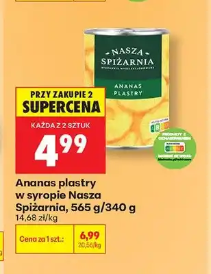 Biedronka Ananas plastry w syropie Nasza Spiżarnia oferta