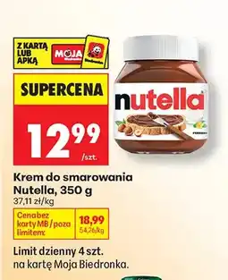 Biedronka Krem do smarowania Nutella oferta