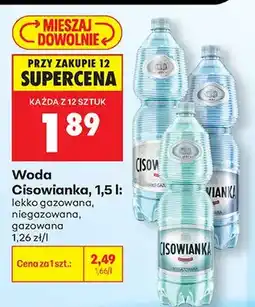 Biedronka Woda Cisowianka lekko gazowana oferta