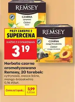 Biedronka Herbata czarna aromatyzowana Remsey mango-brzoskwinia oferta