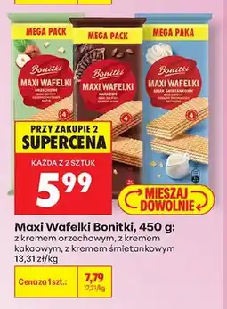 Biedronka Maxi Wafelki Bonitki z kremem orzechowym oferta
