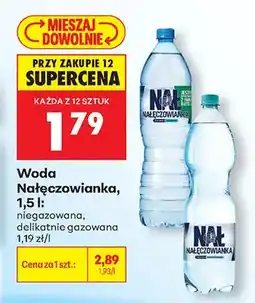 Biedronka Woda Nałęczowianka delikatnie gazowana oferta