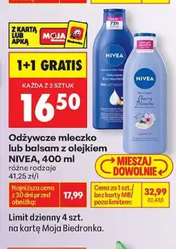 Biedronka Odżywcze mleczko NIVEA oferta