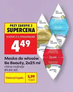 Biedronka Maska do włosów Be Beauty 2-pak oferta