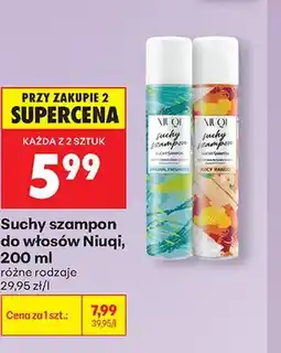 Biedronka Suchy szampon do włosów Niuqi Original Freshness oferta