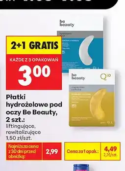 Biedronka Płatki hydrożelowe pod oczy Be Beauty rewitalizujące oferta