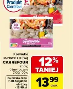 Carrefour Market Krewetki surowe z oliwą Carrefour oferta