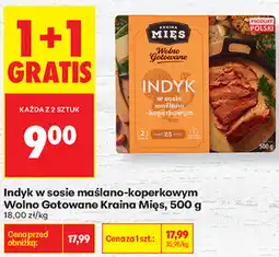 Biedronka Indyk w sosie maślano-koperkowym Wolno Gotowane Kraina Mięs oferta