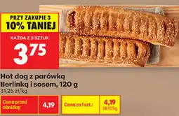 Biedronka Hot dog z parówką Berlinką i sosem oferta