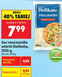 Biedronka Ser mozzarella wiórki Delikate oferta