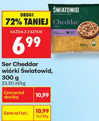 Biedronka Ser Cheddar wiórki Światowid oferta
