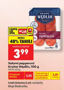Biedronka Salami pepperoni Kraina Wędlin oferta