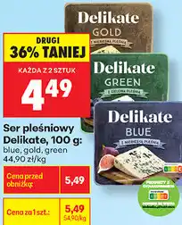Biedronka Ser pleśniowy Delikate, 100 g: blue, gold, green oferta