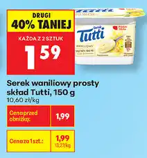 Biedronka Serek waniliowy prosty skład Tutti oferta