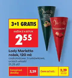 Biedronka Lody Marletto rożek oferta