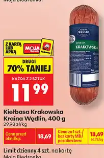 Biedronka Kiełbasa Krakowska Kraina Wędlin oferta