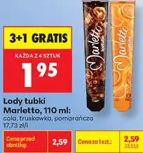 Biedronka Lody tubki Marletto oferta