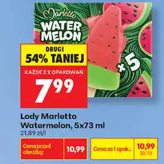 Biedronka Lody Marletto Watermelon oferta