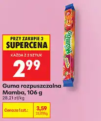 Biedronka Guma rozpuszczalna Mamba oferta