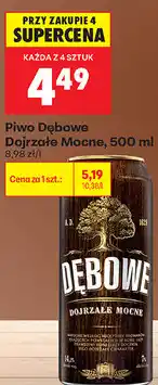 Biedronka Piwo Dębowe Dojrzałe Mocne oferta
