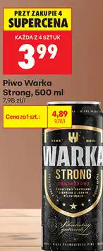 Biedronka Piwo Warka Strong oferta