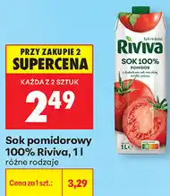 Biedronka Sok pomidorowy 100% Riviva oferta