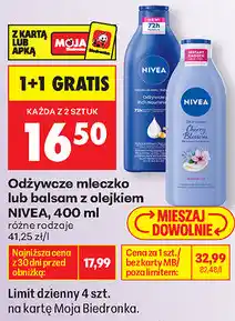 Biedronka Odżywcze mleczko lub balsam z olejkiem NIVEA oferta