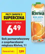 Biedronka Sok pomarańczowy z cząsteczkami miąższu Riviva oferta