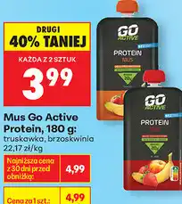 Biedronka Mus Go Active Protein, 180 g: truskawka, brzoskwinia oferta
