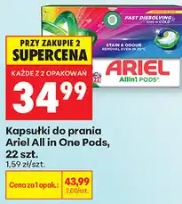 Biedronka Kapsułki do prania Ariel All in One Pods, 22 szt oferta