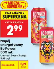 Biedronka Napój energetyczny Be Power, 500 ml: Limited, Easy Charge oferta