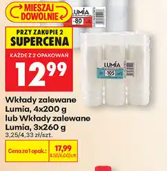 Biedronka Wkłady zalewane Lumia, 4x200 g lub Wkłady zalewane Lumia, 3x260 g oferta