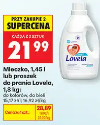 Biedronka Mleczko, 1,45 l lub proszek do prania Lovela, 1,3 kg oferta
