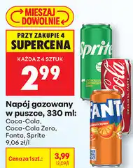 Biedronka Napój gazowany w puszce, 330 ml: Coca-Cola, Coca-Cola Zero, Fanta, Sprite oferta