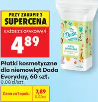 Biedronka Płatki kosmetyczne dla niemowląt Dada Everyday, 60 szt oferta