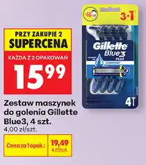 Biedronka Zestaw maszynek do golenia Gillette Blue3, 4 szt oferta