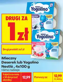 Biedronka Mleczny Deserek lub Yogolino Nestlé oferta
