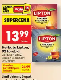 Biedronka Herbata Lipton, 92 torebki: oferta