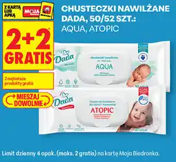 Biedronka Chusteczki nawilżane Dada, 50/52 szt.: Aqua, Atopic oferta